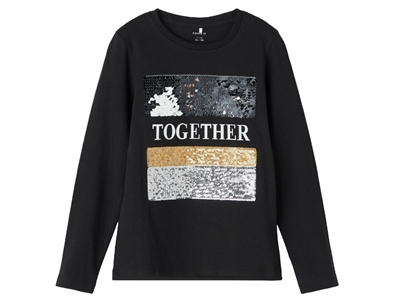 Name It black paillet t-shirt
