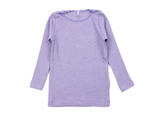 Name It Heirloom Lilac Melange Rib Top - Str. 2y 92cm