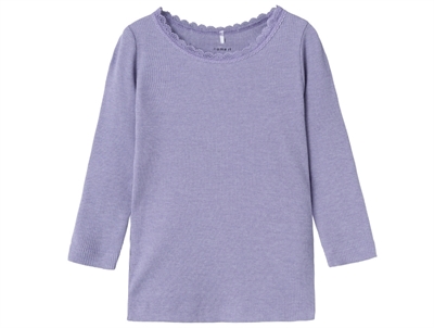 Name It heirloom lilac melange rib top