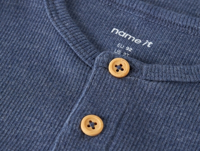 Name It bluse vintage indigo melange med knapper