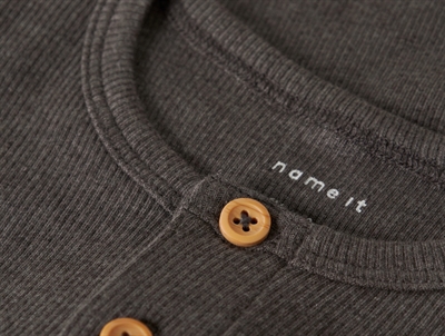 name it ribbluse delicioso melange med knapper detalje