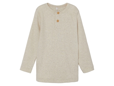 name it ribbluse peyote melange med knapper forfra