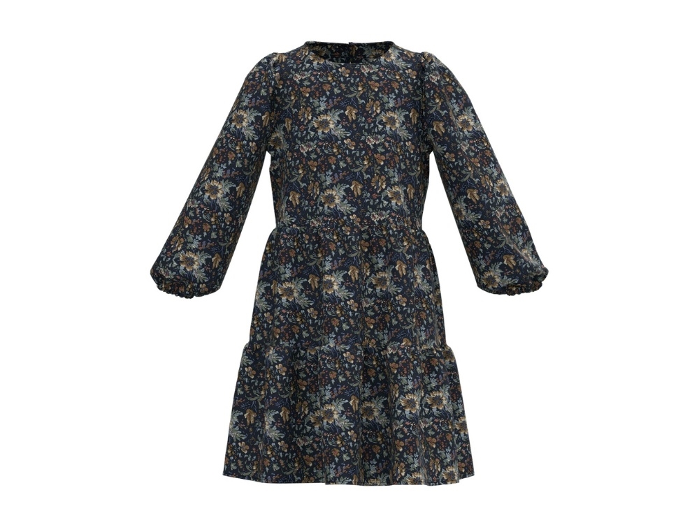Name It Kjole Dark Sapphire Blomster - Str. 11y 146cm