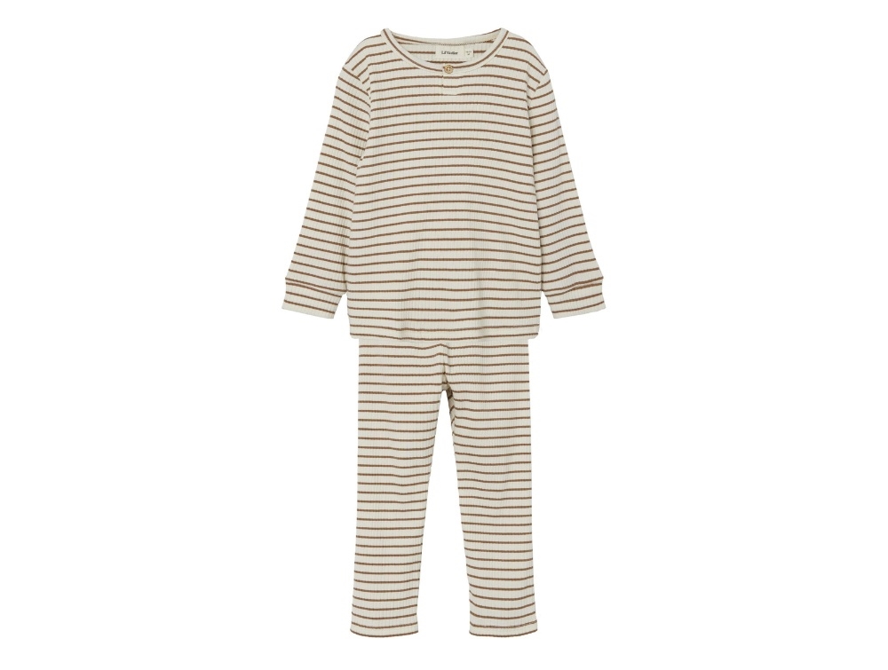 Lil Atelier Turtledove Pyjamas Striber - Str.    7-8y 122/128cm