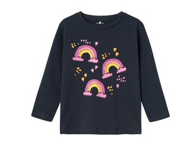 Name It dark navy rainbow top