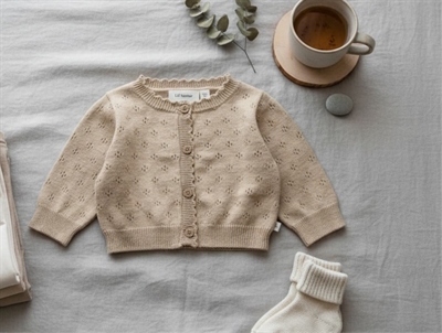 Lil Atelier cardigan croissant melange hulmønster
