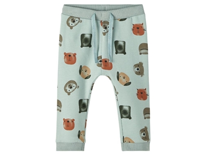 Name It sweatbukser iceberg green dyreprint