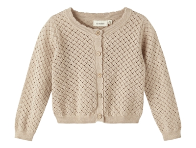 Lil Atelier cardigan humus melange bomuld/cashmere