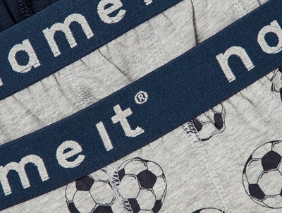 Name It grey melange boxershorts fodbold (3-pak)