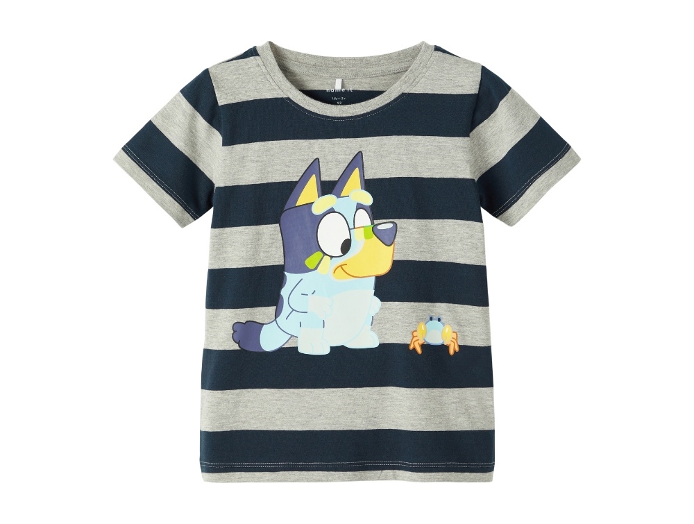 Name It Grey Melange T-shirt Bluey - Str. 1.5y 86cm