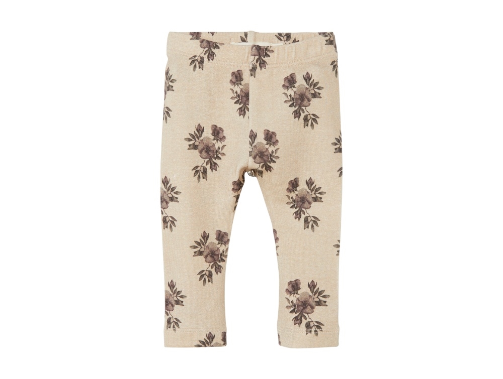 Lil Atelier Leggings Warm Sand Print - Str. 1m 56cm