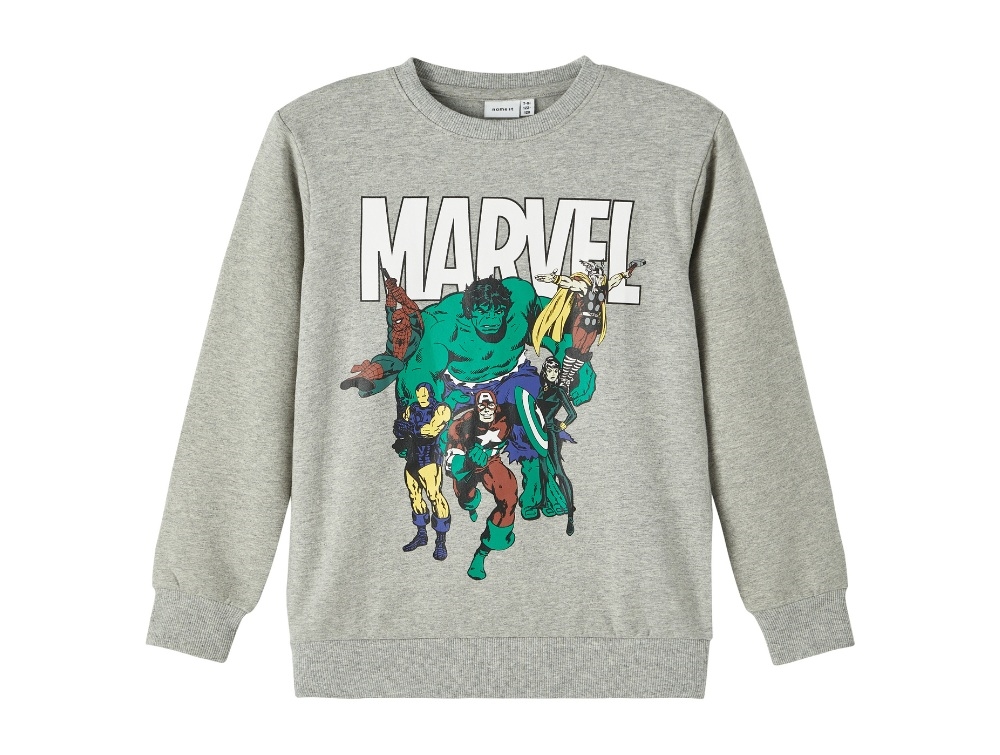 Name It Sweatshirt Grey Melange Marvel - Str.    9-10y 134/140cm