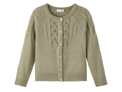 Name It dried sage cardigan strik