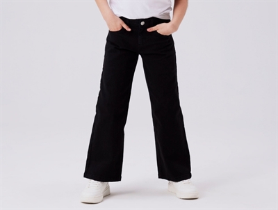Name It bukser i sort nuance med wide leg
