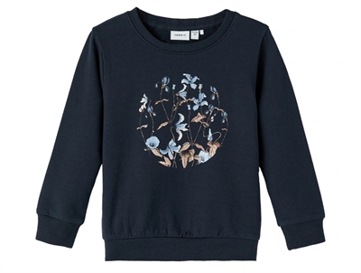 Name It dark sapphire sweatshirt blomster