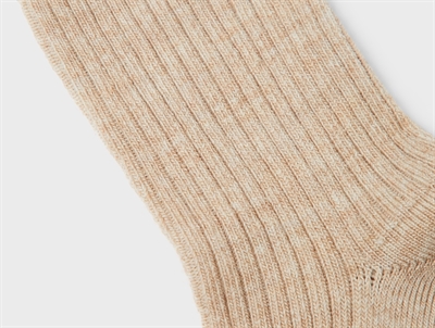 Lil Atelier strømper warm sand uld (2-pak)