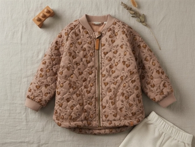 Lil Atelier nougat print termojakke fleecefor
