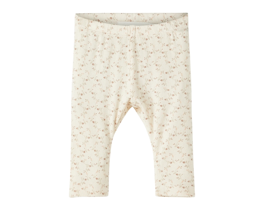Lil Atelier Whitecap Gray Legging Slim Blomster - Str. 1m 56cm