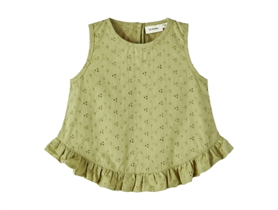 Lil Atelier sage top broderie anglaise