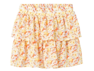Name It creme de peche nederdel blomster