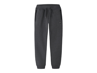 Name It sweatpants i mørkegrå nuance med lynlåslommer