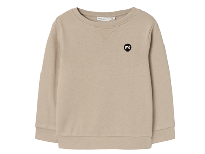 name it sweatshirt pure cashmere med badge forfra