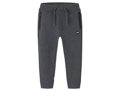 Name It sweatpants mørkegrå melange med badge
