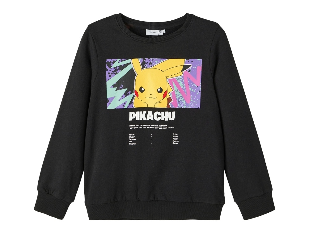 Name It Black Sweatshirt Pokemon - Str.    9-10y 134/140cm