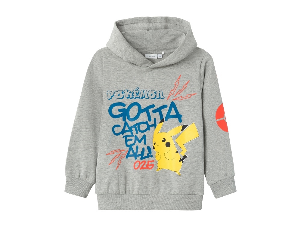 Name It Grey Melange Pokemon Hoodie Sweatshirt - Str.    11-12y 146/152cm