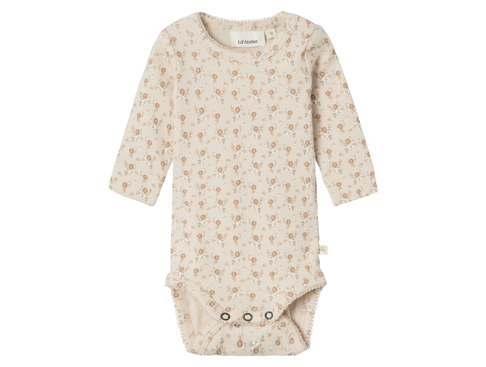 Lil Atelier Sheer Bliss Blomstret Body - Str. 1m 56cm