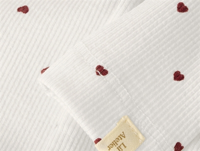 Lil\' Atelier leggings coconut milk med hjerteprint