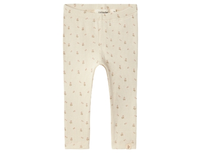 Lil' Atelier leggings turtledove med blomsterprint