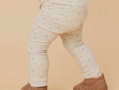 Lil\' Atelier leggings turtledove med blomsterprint