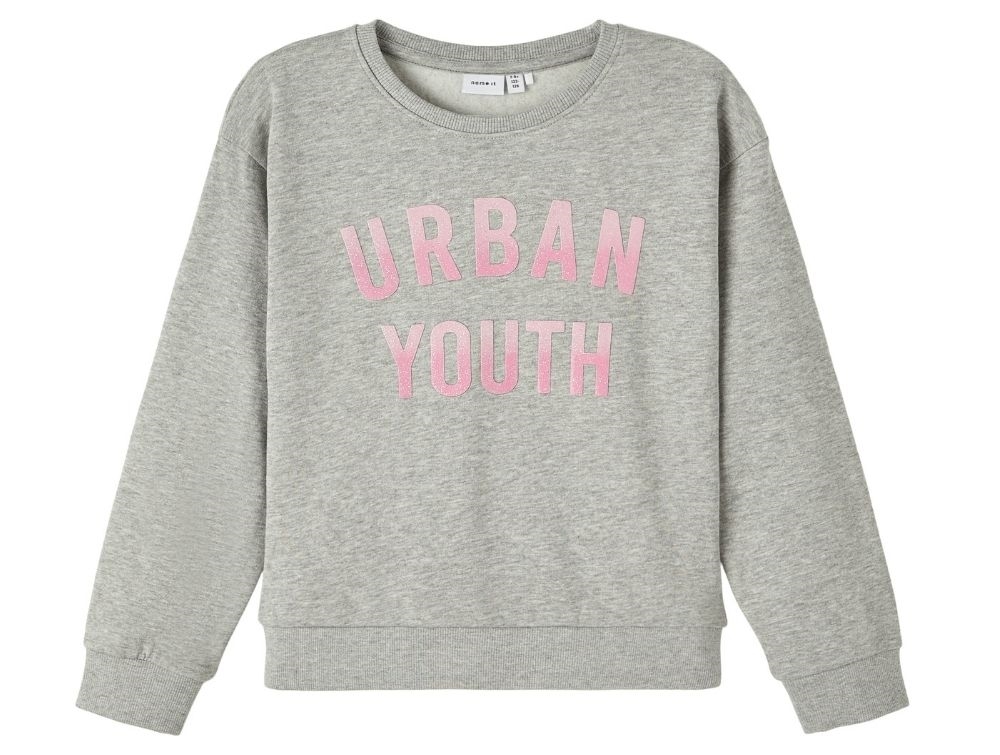 Name It Grey Melange Boxy Sweatshirt