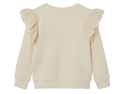 Lil Atelier turtledove broderie anglaise sweatshirt