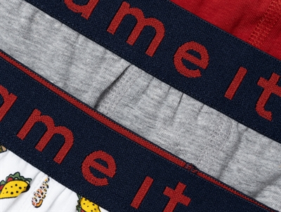 Name It grey melange boxershorts pizza (3-pak)