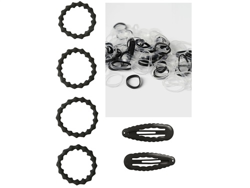 Name It Black Håraccessories (8-pak)