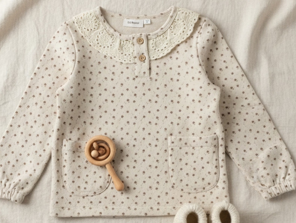 Lil Atelier Fog Sweatshirt Blomster - Str. 5y 110cm