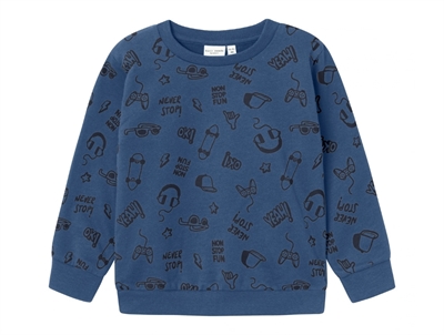 Name It bijou blue dark sapphire skateboard sweatbluse