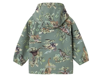 Name It agave green dino overgangsjakke softshell