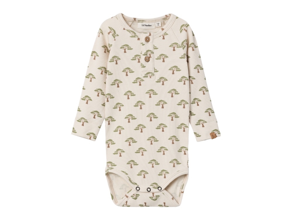 Lil Atelier Whitecap Gray/sage Body Træer - Str. 1m 56cm