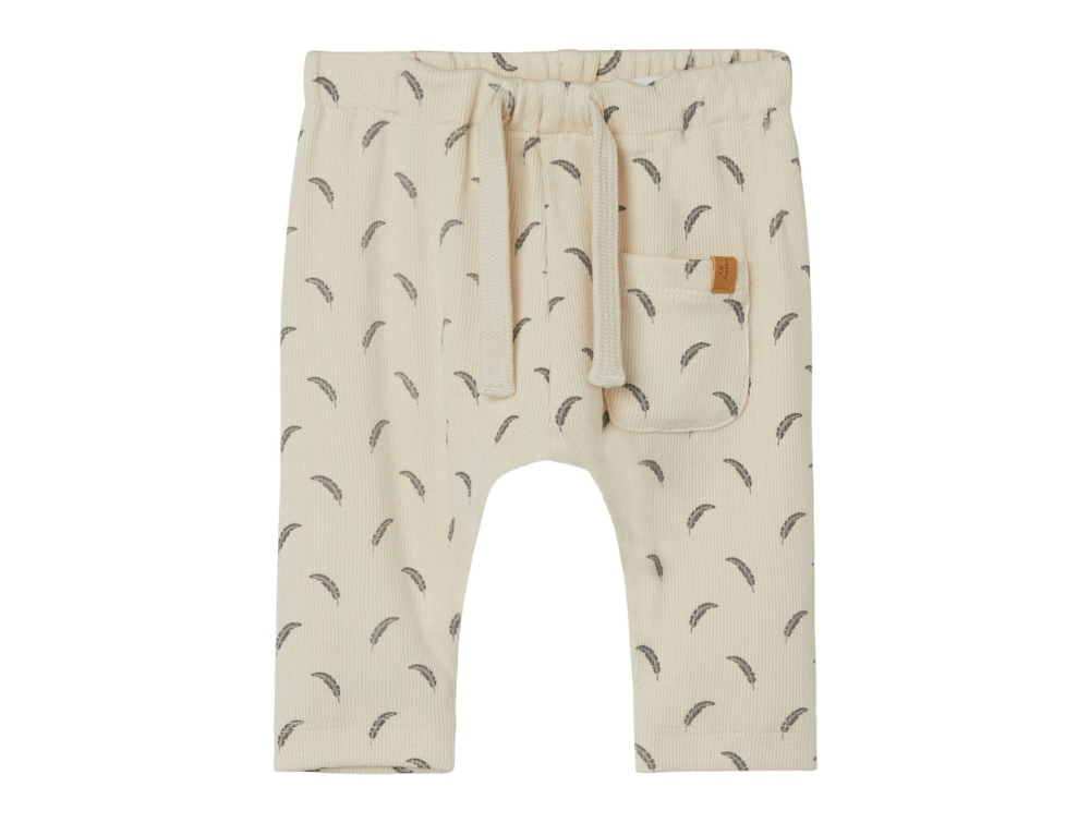 Lil Atelier Whitecap Gray/quiet Shade Printet Bukser - Str. 1m 56cm