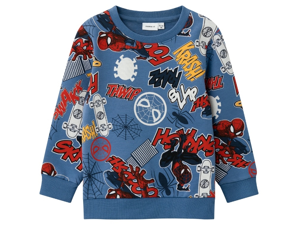 Name It Bijou Blue Spiderman Sweatshirt - Str. 2y 92cm