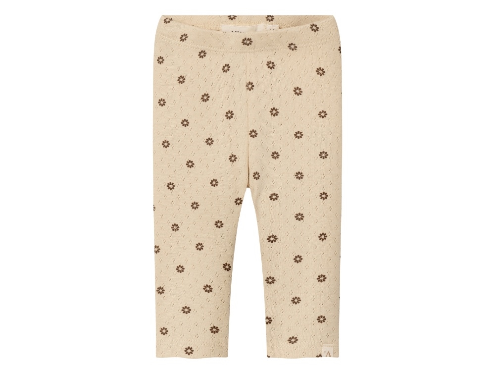 Lil Atelier Wood Ash Blomstret Legging - Str. 1m 56cm