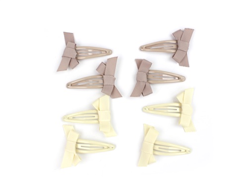 Lil Atelier Bleached Sand/fawn Hårspænder (8-pak)