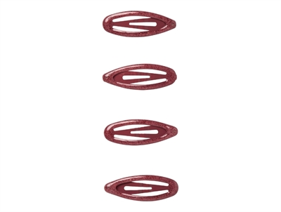 Name It hårspænder burgundy med glimmer 4-pak