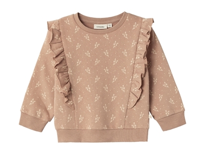 Lil Atelier nougat blomstret sweatshirt