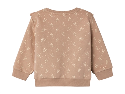 Lil Atelier nougat blomstret sweatshirt