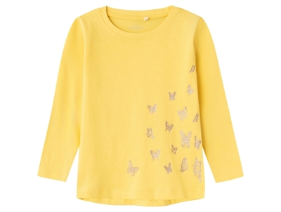 Name It yarrow/butterfly glitter loose top