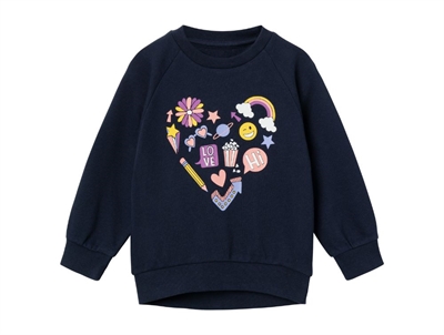 Name It dark sapphire/heart sweatshirt